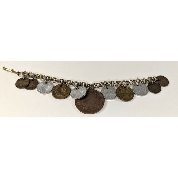 Coin Bracelet Varied Countries - Picture 2 of 9